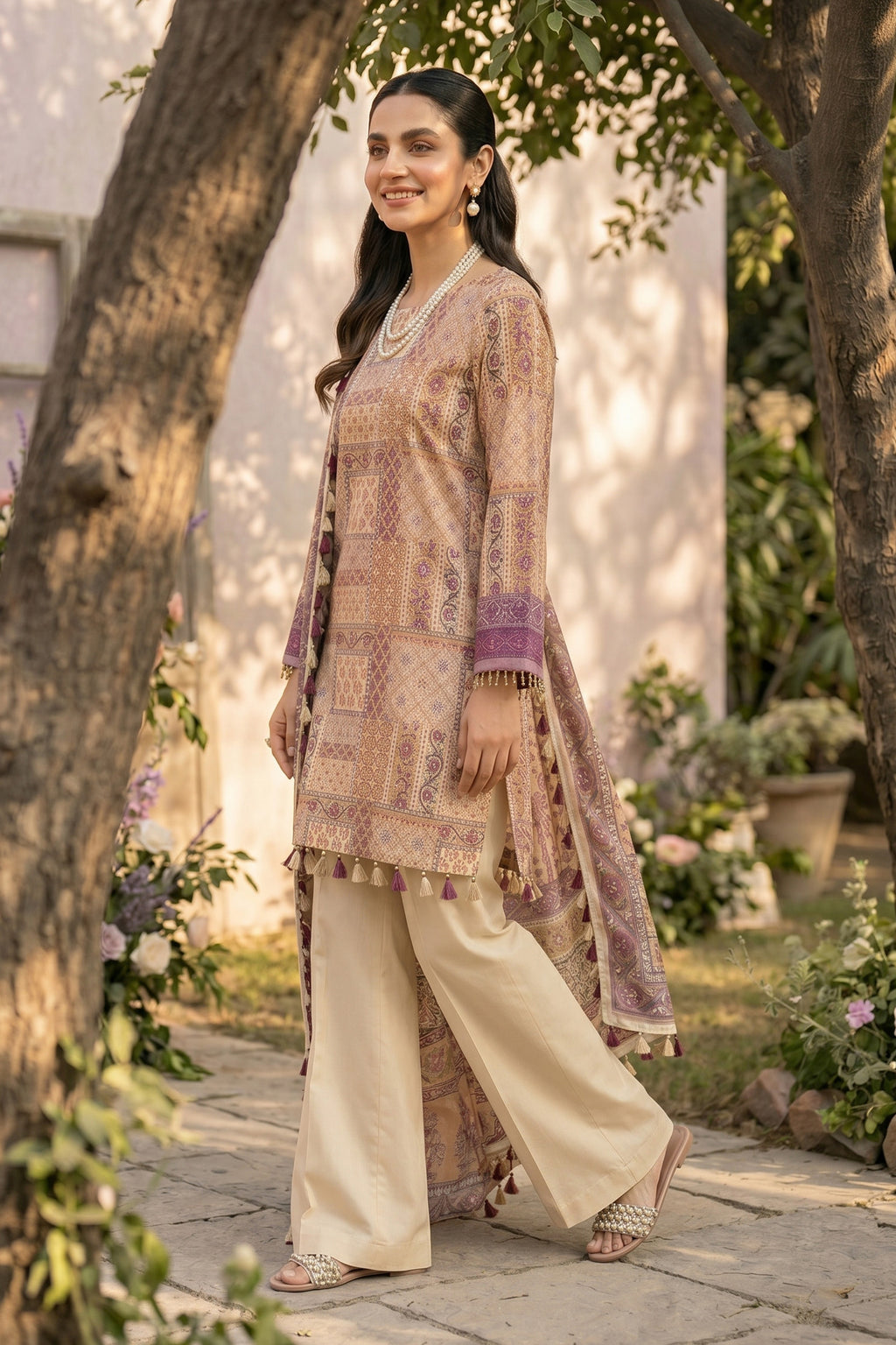 Desert Sand3 Piece Unstitched Premium Printed Lawn