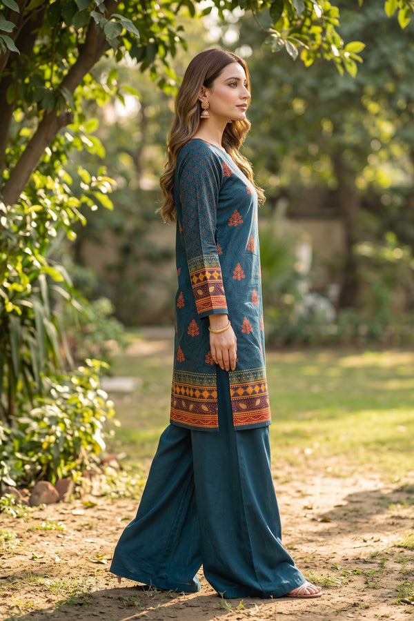 Unstitched 2 Piece Twill Marina Suit - Dark Blue
