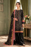 Black 3 Piece Unstitched Premium Printed Lawn -SAFANOOR