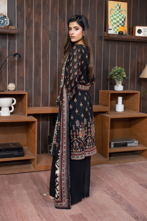 Black 3 Piece Unstitched Premium Printed Lawn Suit By Safa Noor Nigaah Collection Summer 2026