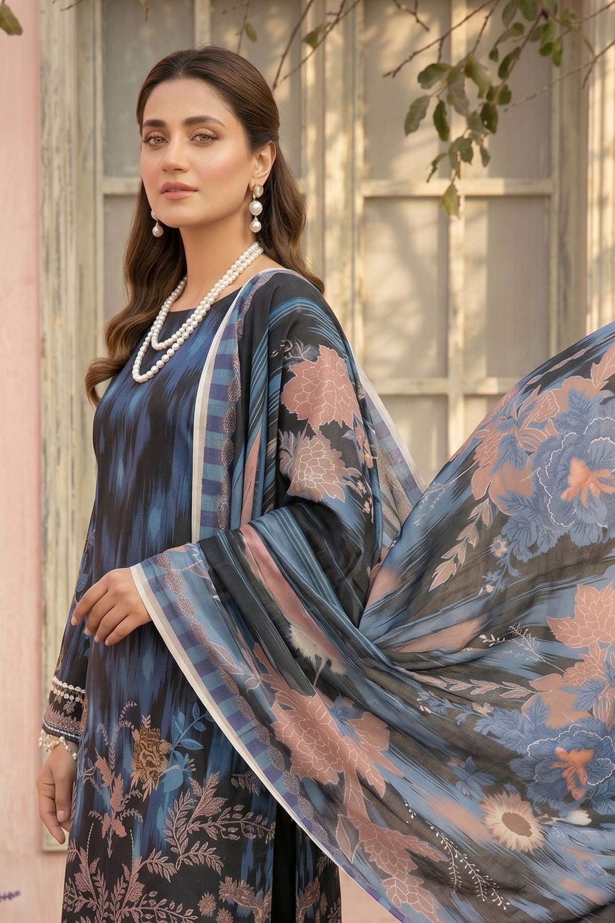 Black 3 Piece Unstitched Premium Printed Lawn Suit By Safa Noor Nigaah Collection Summer 2026