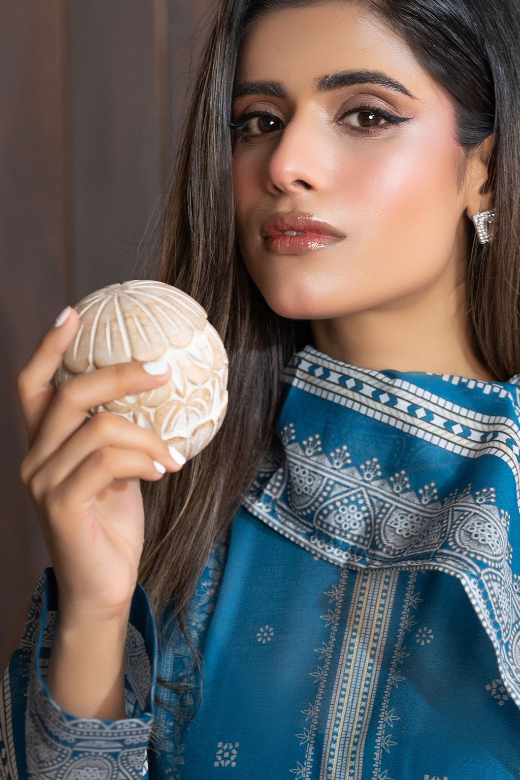 Blue 3 Piece Unstitched Premium Printed Lawn Suit By Safa Noor Nigaah Collection Summer 2026