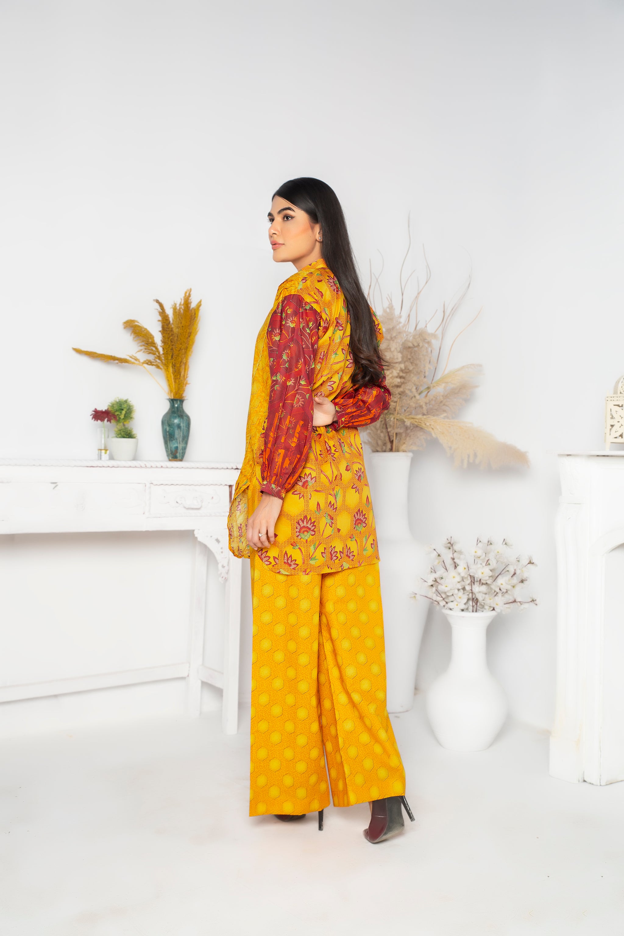 New Arrivals Digital printed lawn shirt with cotton trouser unstitched 2 pcs by sfanoor summer 2023