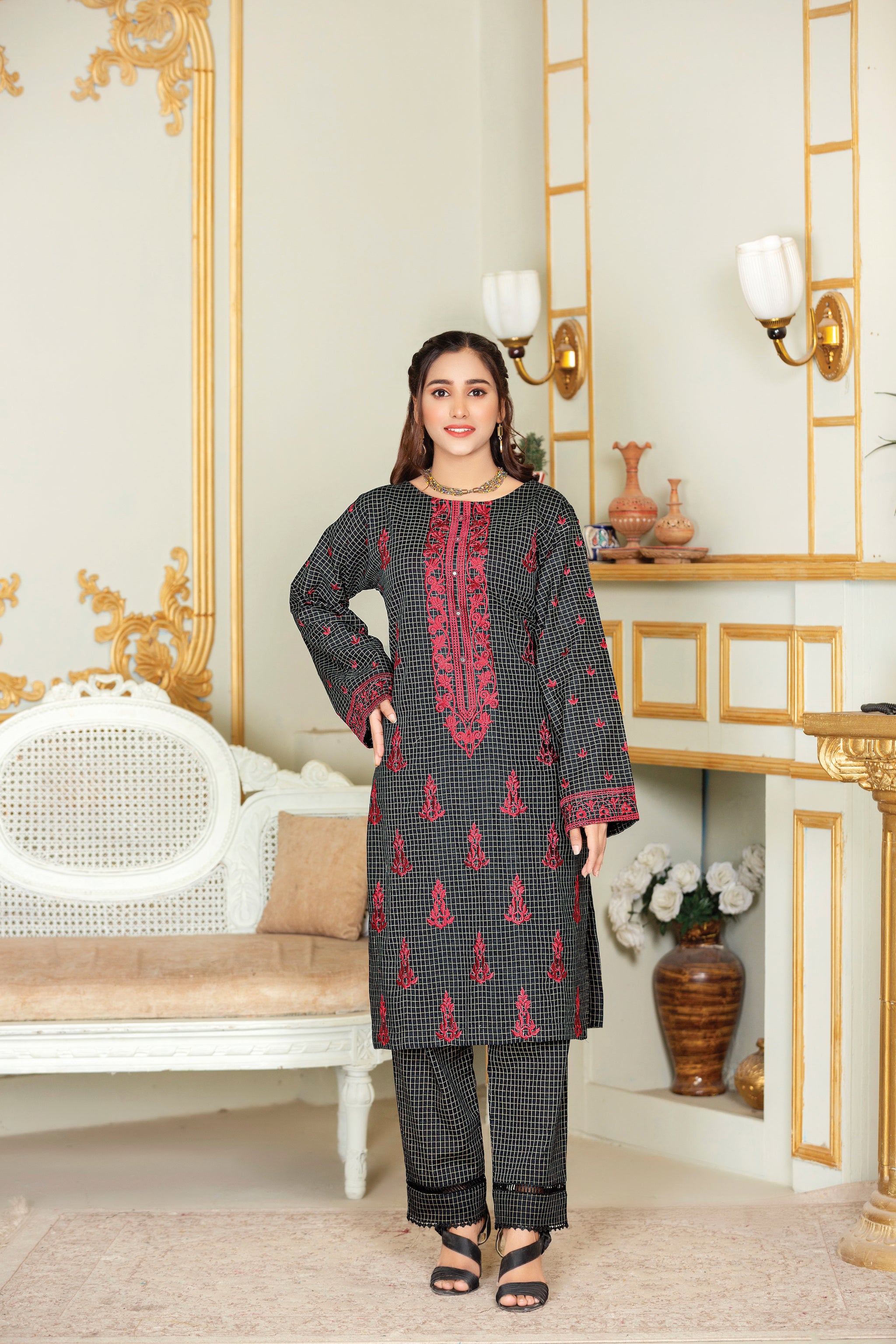 EMBROIDERED KHADDAR 2PCS, Winter Collection 21