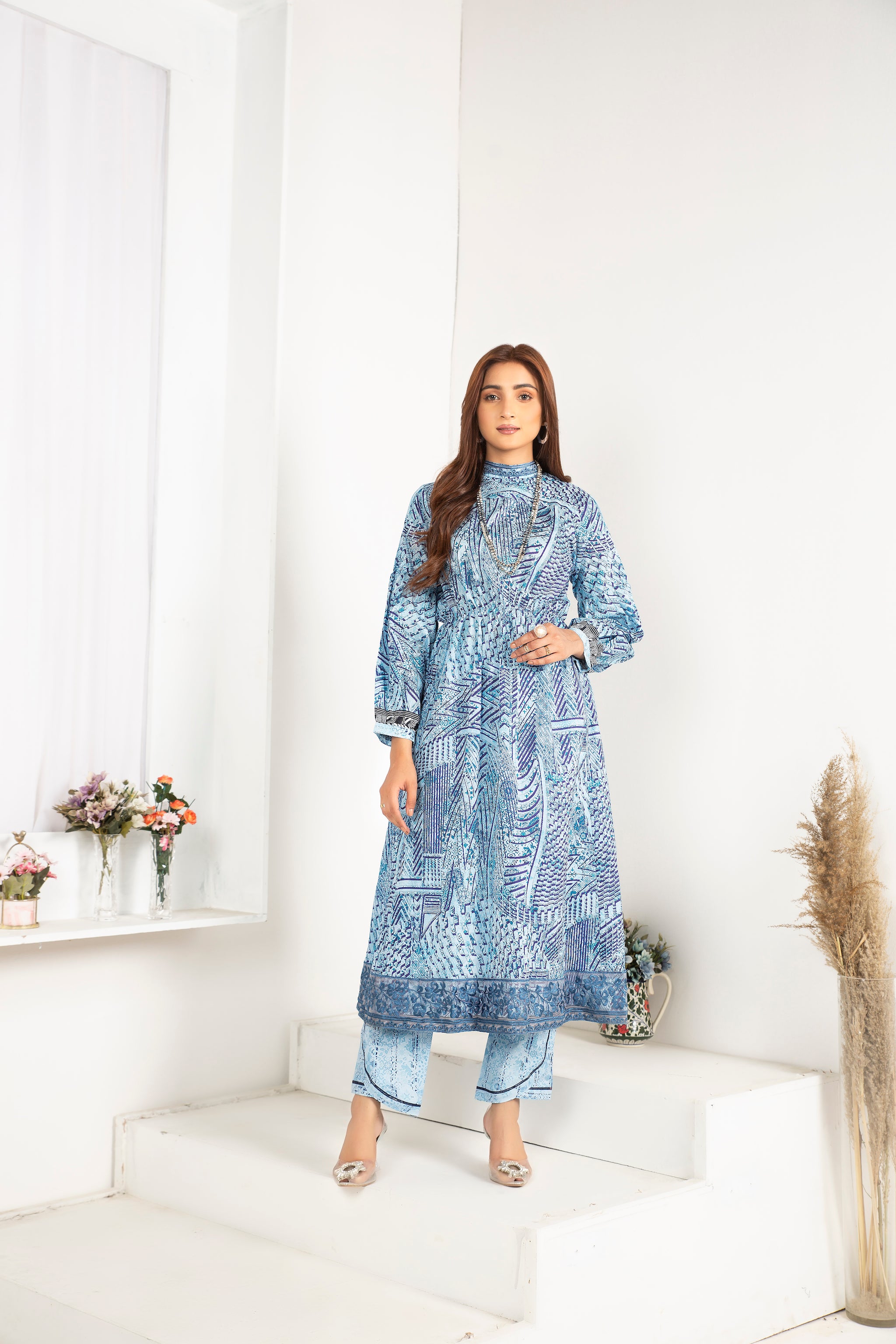 MAHROSH COLLECTION / 2PCS UNSTITCHED / PRINTED EMBROIDERED LAWN SUMMER 24