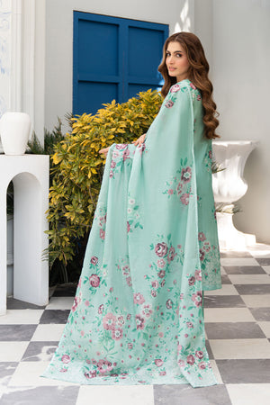 Cambridge Blue 3 Piece Unstitched Premium Printed Lawn Suit By Safa Noor Nigaah Collection Summer 2026