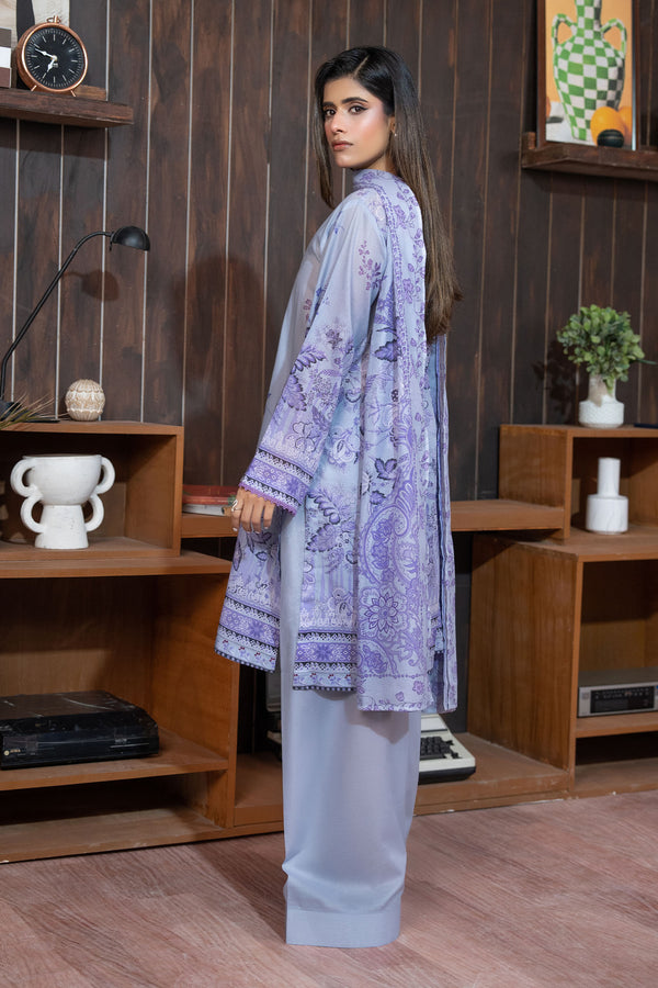 Carolina Blue 3 Piece Unstitched Premium Printed Lawn Suit By Safa Noor Nigaah Collection Summer 2026