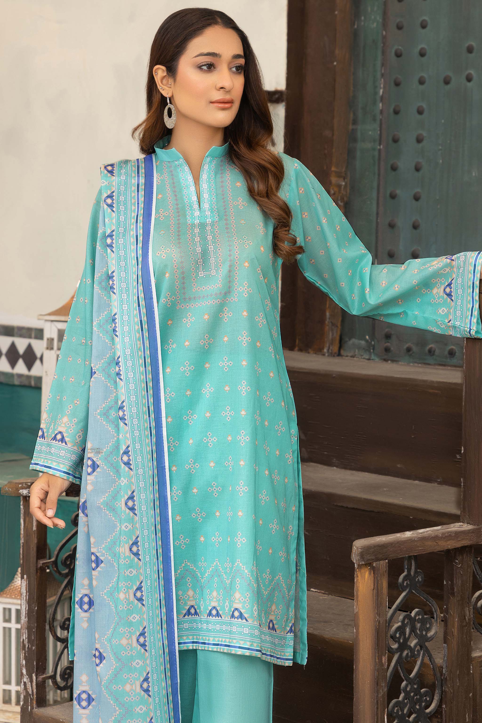 Cyan 3 Piece Unstitched Printed Lawn - (Vol-72/19)3P-S-24-D-5 - SAFANOOR