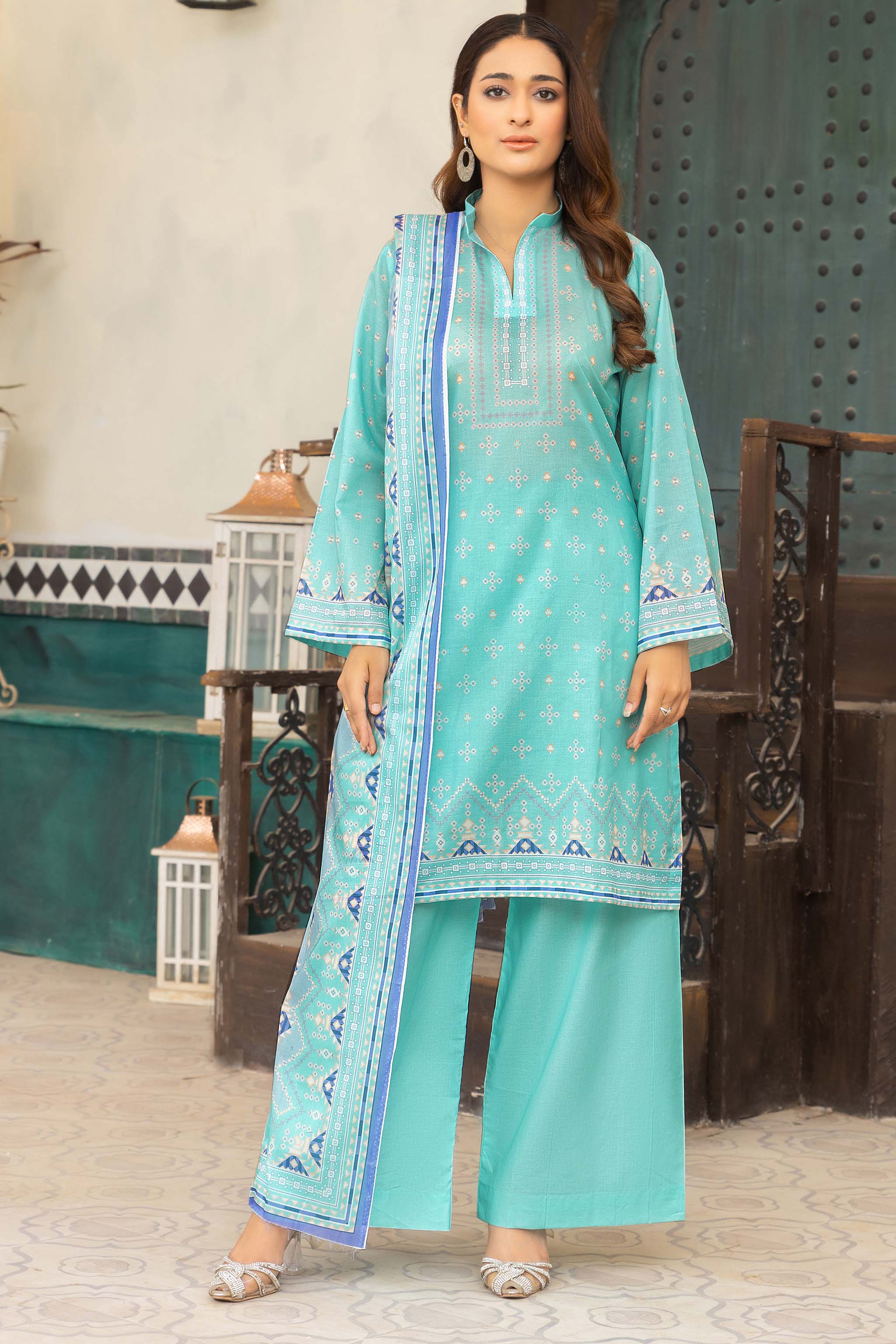 Cyan 3 Piece Unstitched Printed Lawn - (Vol-72/19)3P-S-24-D-5 - SAFANOOR