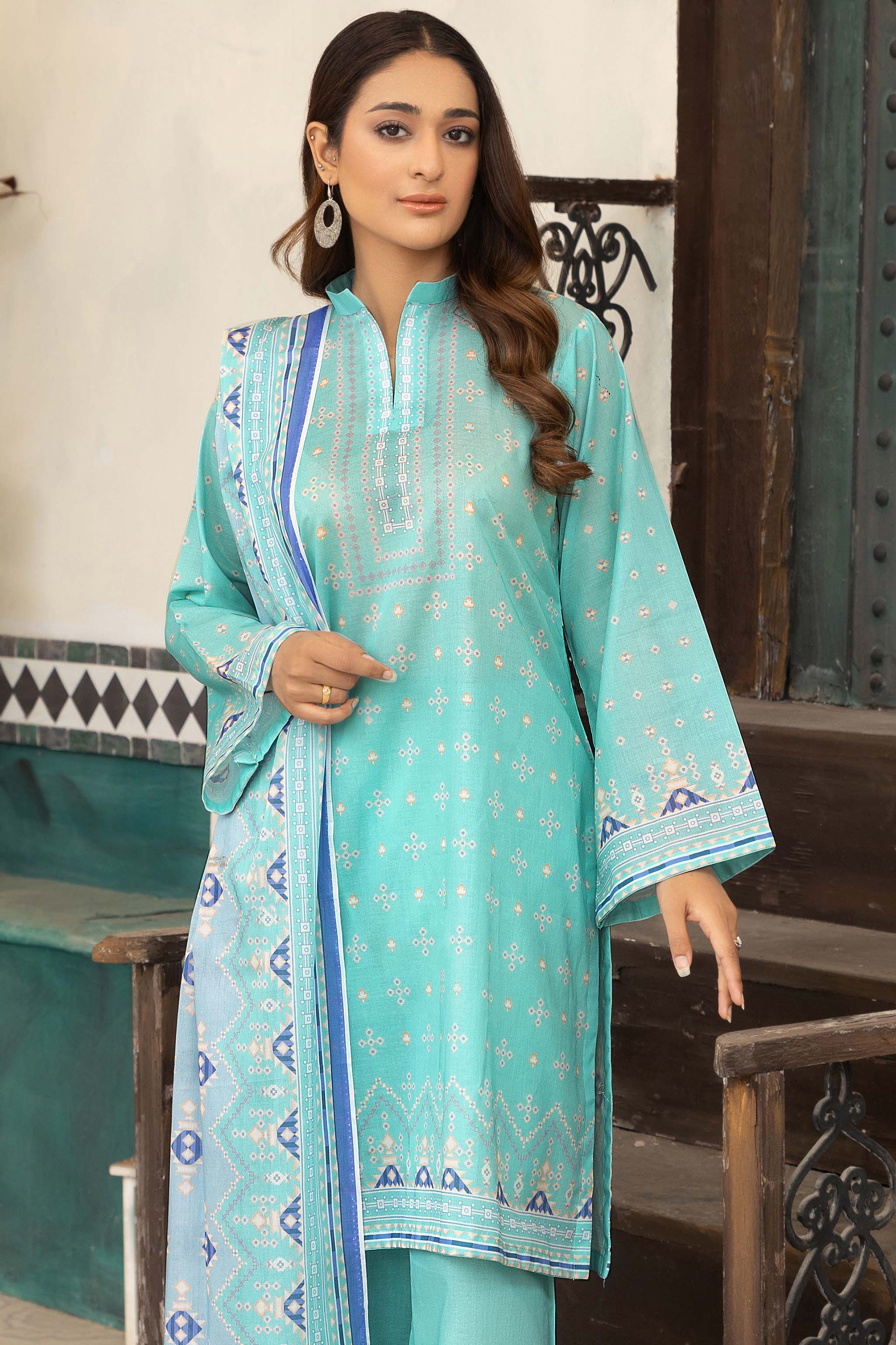 Cyan 3 Piece Unstitched Printed Lawn - (Vol-72/19)3P-S-24-D-5 - SAFANOOR