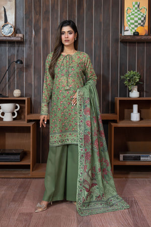 Green 3 Piece Unstitched Premium Printed Lawn Suit By Safa Noor Nigaah Collection Summer 2026