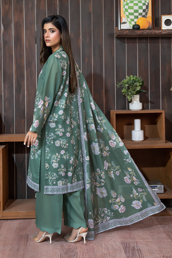 Hooker Green 3 Piece Unstitched Premium Printed Lawn Suit By Safa Noor Nigaah Collection Summer 2026