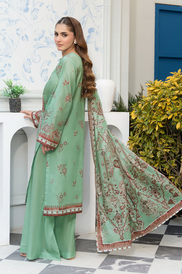 Laurel Green 3 Piece Unstitched Premium Printed Lawn Suit By Safa Noor Nigaah Collection Summer 2026