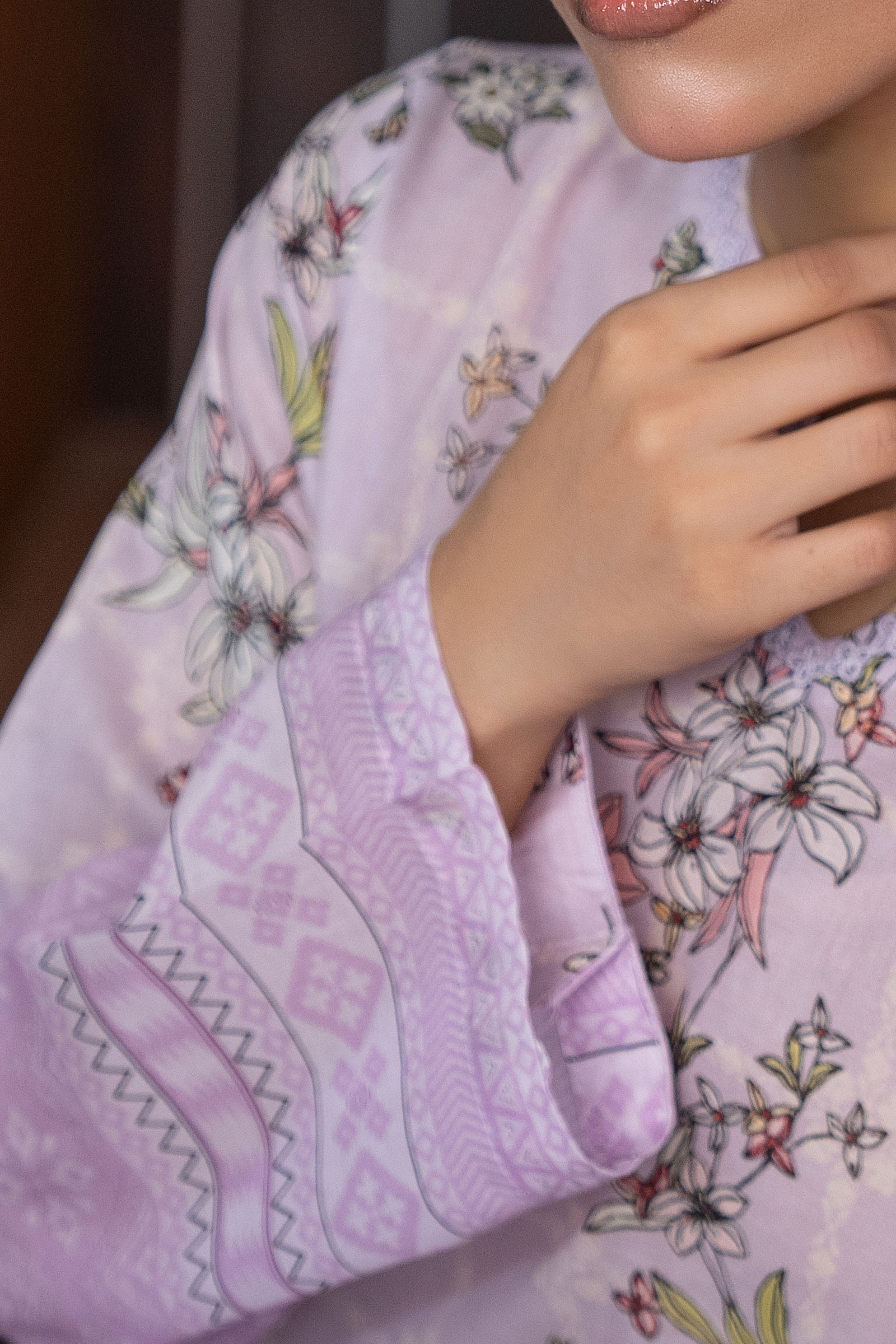 Light Lavender 3 Piece Unstitched Premium Printed Lawn Suit By Safa Noor Nigaah Collection Summer 2026