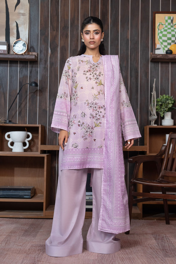 Light Lavender 3 Piece Unstitched Premium Printed Lawn Suit By Safa Noor Nigaah Collection Summer 2026
