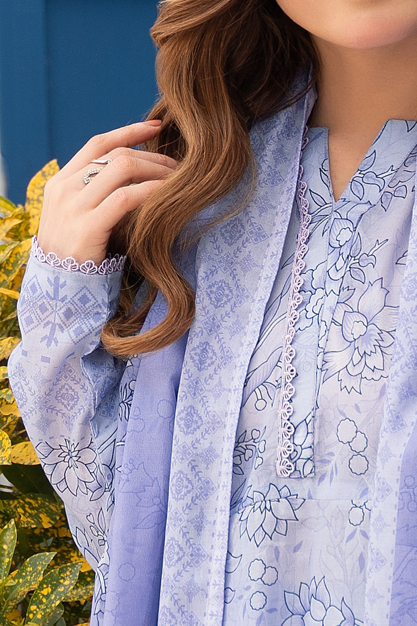 Light Purple 3 Piece Unstitched Premium Printed Lawn Suit By Safa Noor Nigaah Collection Summer 2026