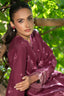 Maroon 2 Piece Unstitched Dyed Embroidered Lawn