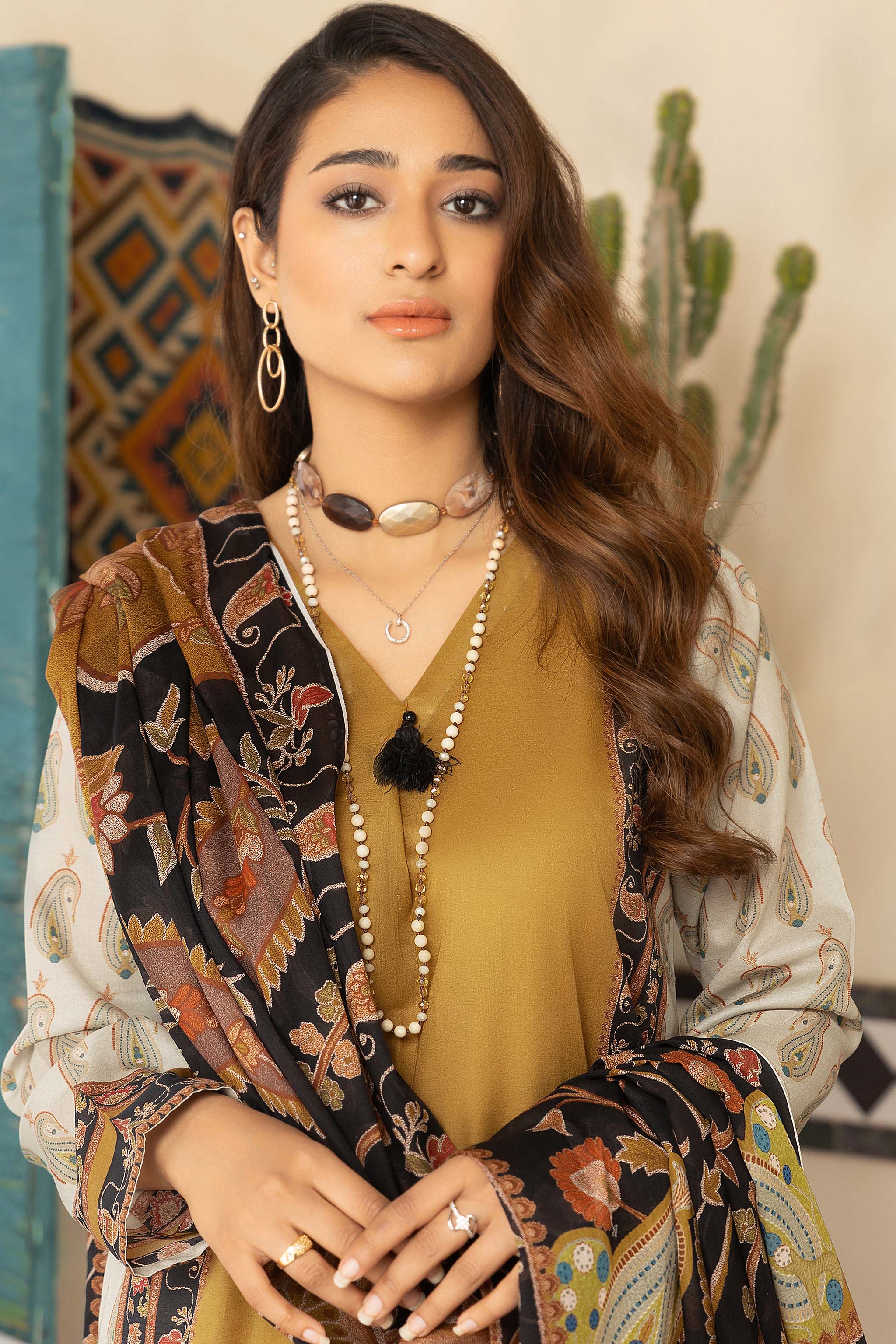 Mustard 3 Piece Unstitched Printed Lawn - (Vol-72/19)3P-S-24-D-7 - SAFANOOR