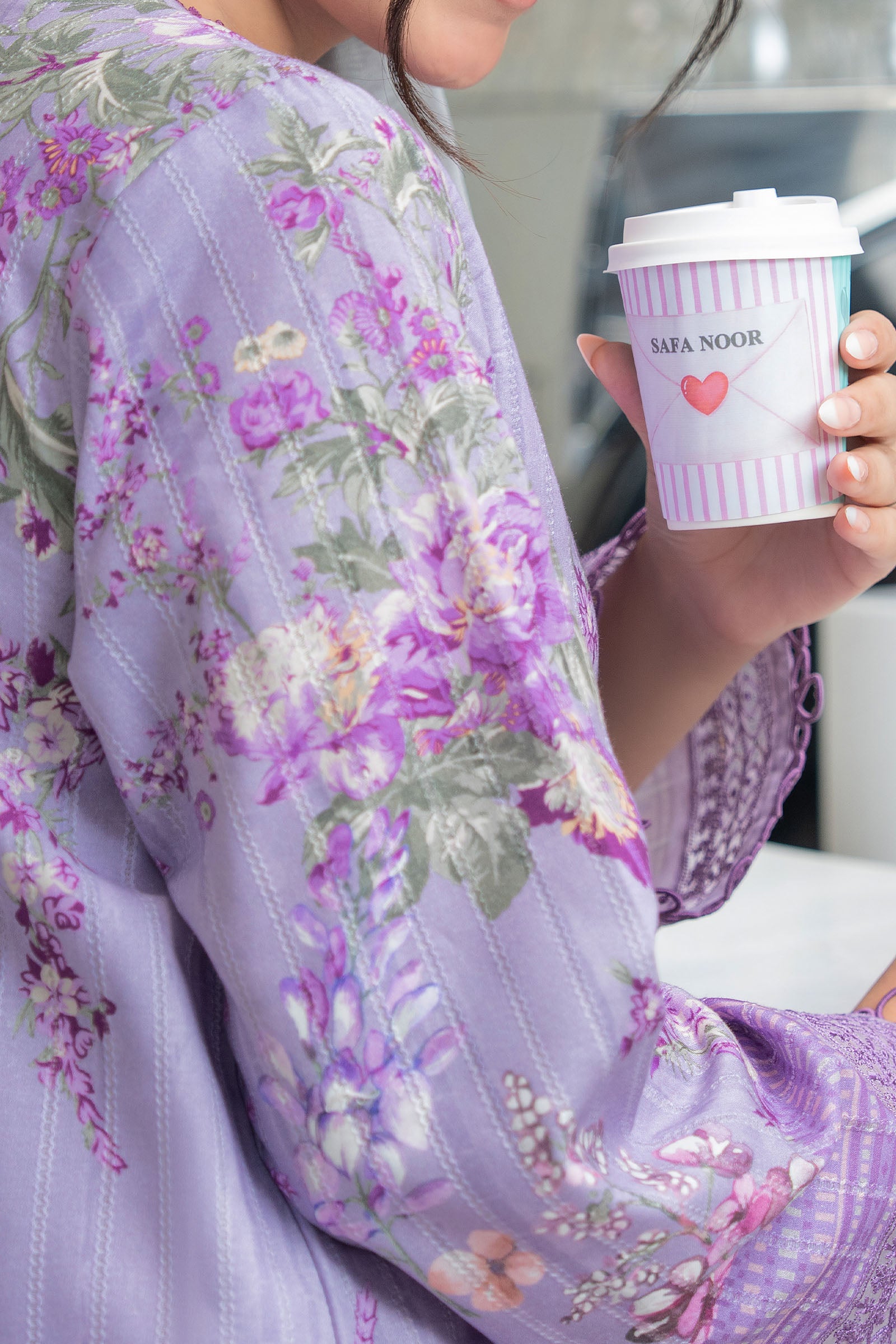 Pastel Purple 2 Piece Unstitched Embroidered Lawn