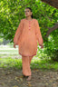 Peach 2 Piece Unstitched Dyed Embroidered Lawn