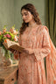 Peach 3 Piece Unstitched Premium Printed Lawn - SAFANOOR