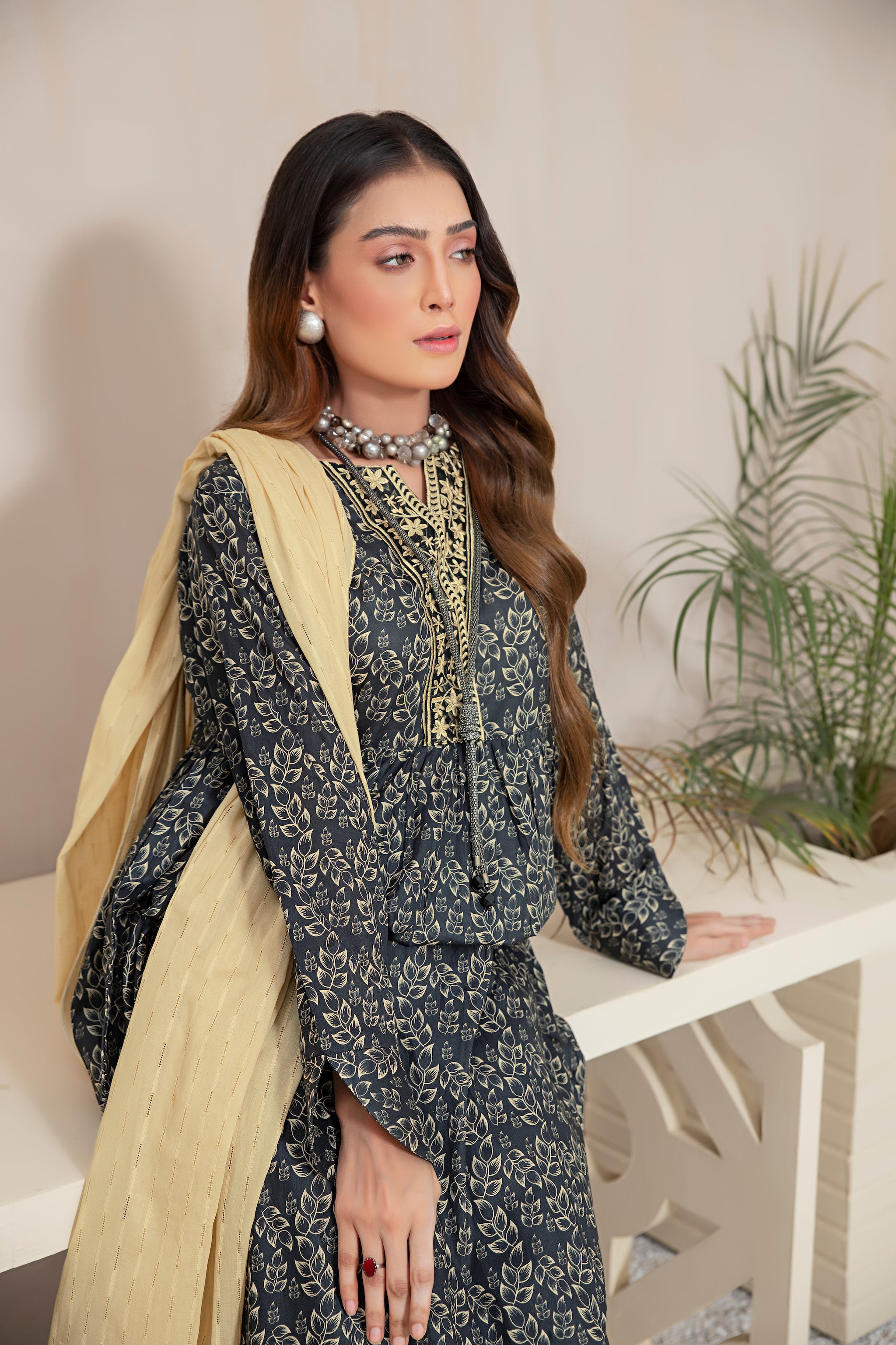 Printed Lawn Black 3 Piece Unstitched - (Vol-70/23)3P-S-24-D-10 - SAFANOOR