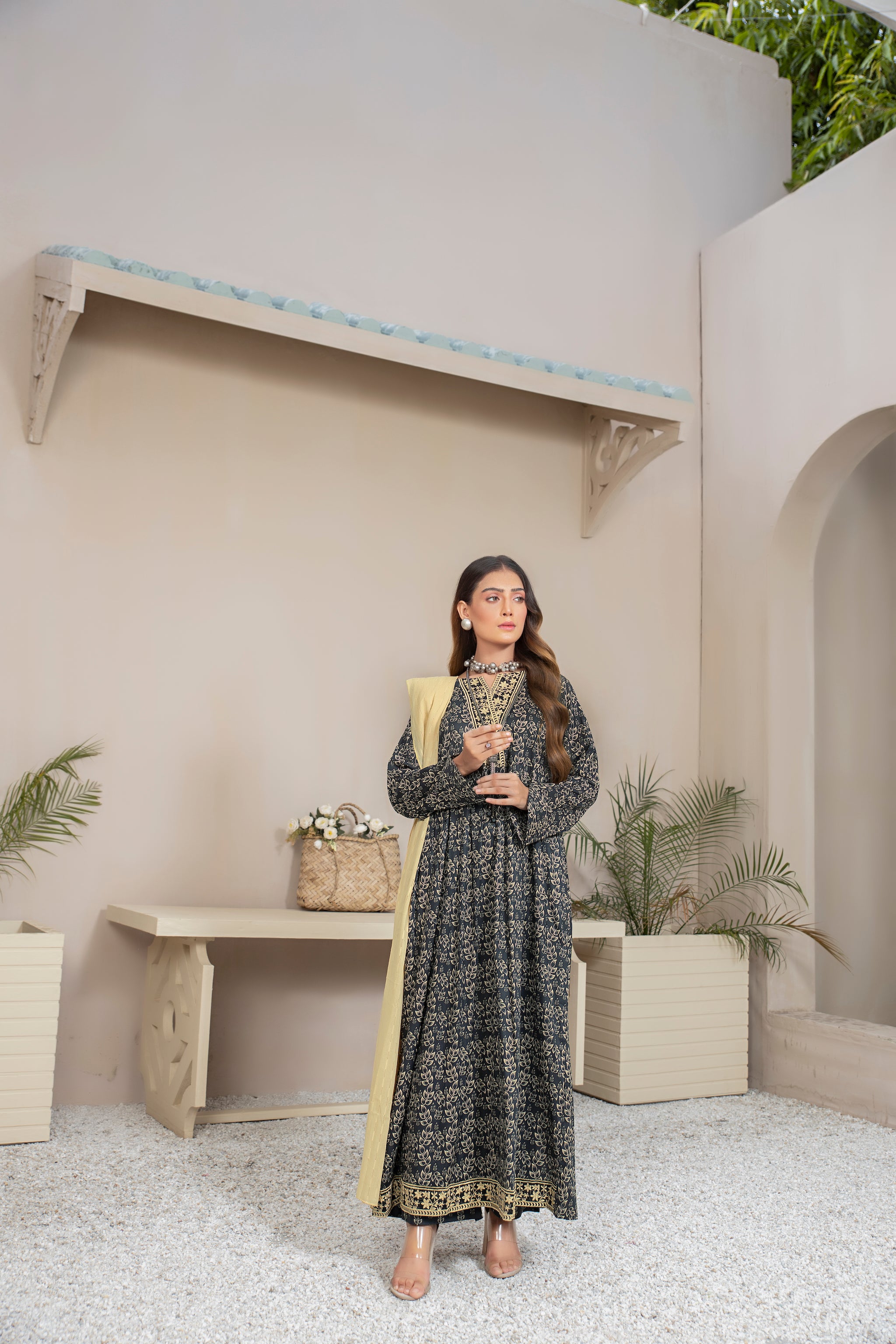 Printed Lawn Black 3 Piece Unstitched - (Vol-70/23)3P-S-24-D-10 - SAFANOOR