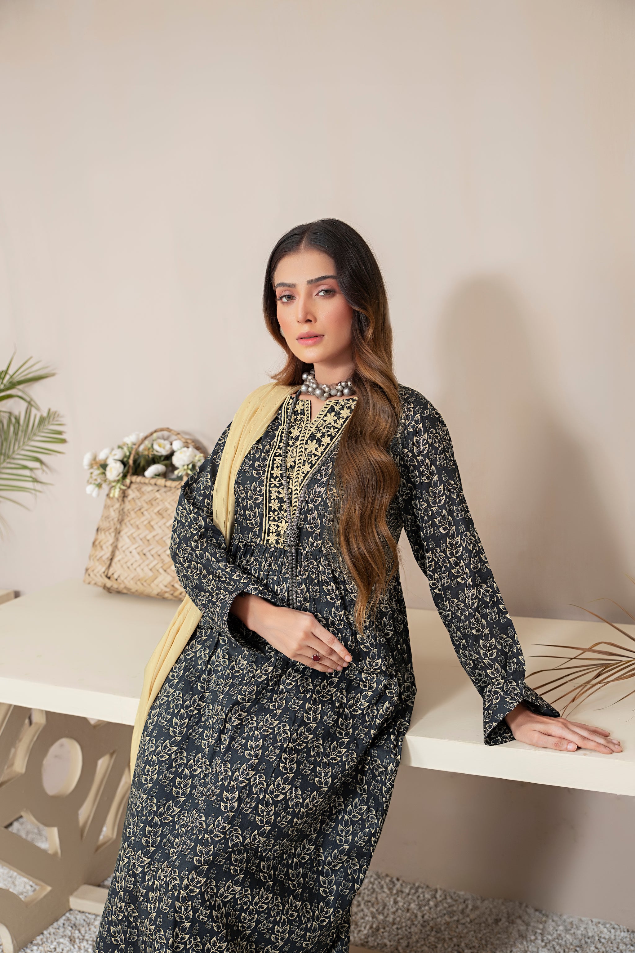 Printed Lawn Black 3 Piece Unstitched - (Vol-70/23)3P-S-24-D-10 - SAFANOOR