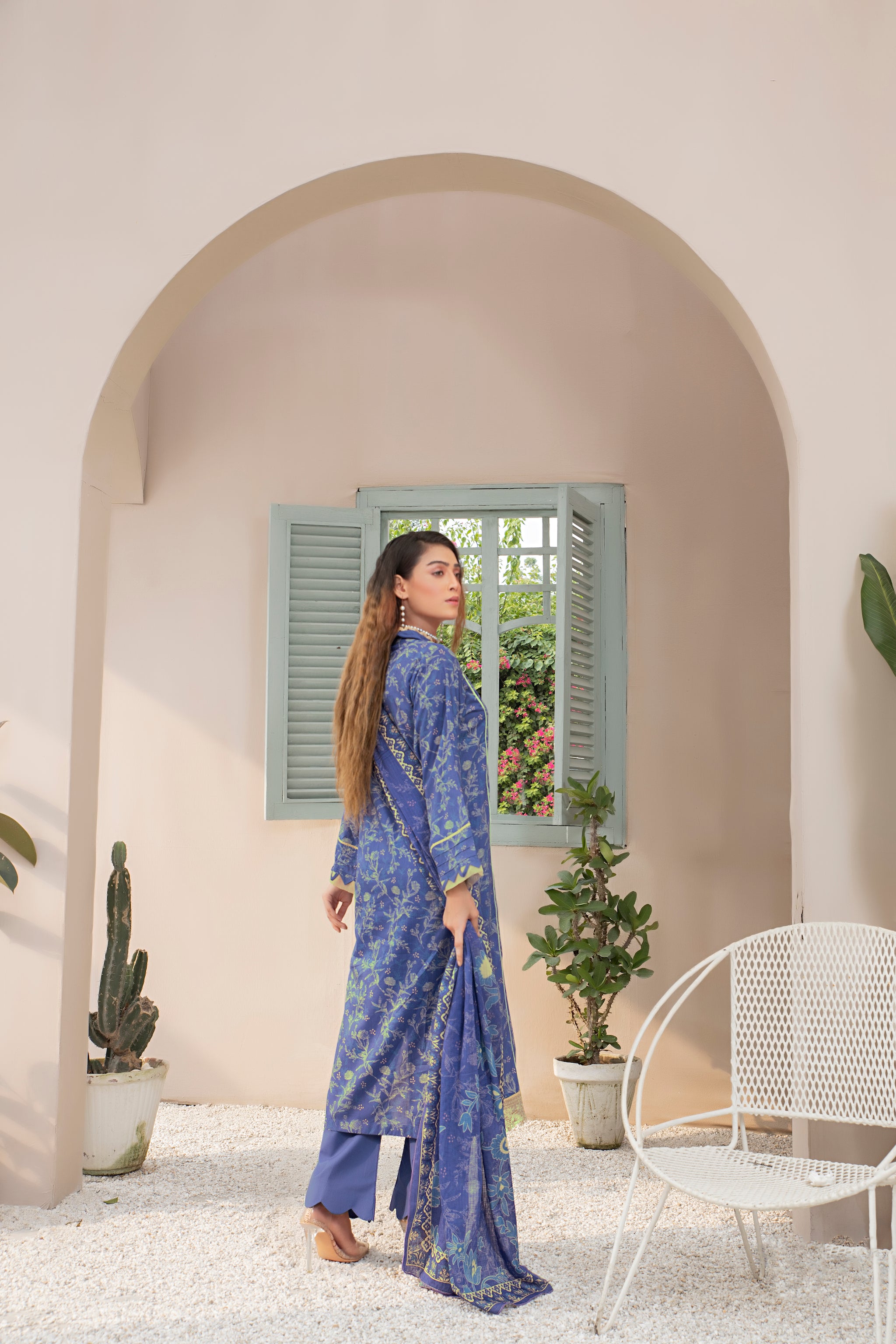 Printed Lawn Blue 3 Piece Unstitched - (Vol-70/23)3P-S-24-D-3 - SAFANOOR