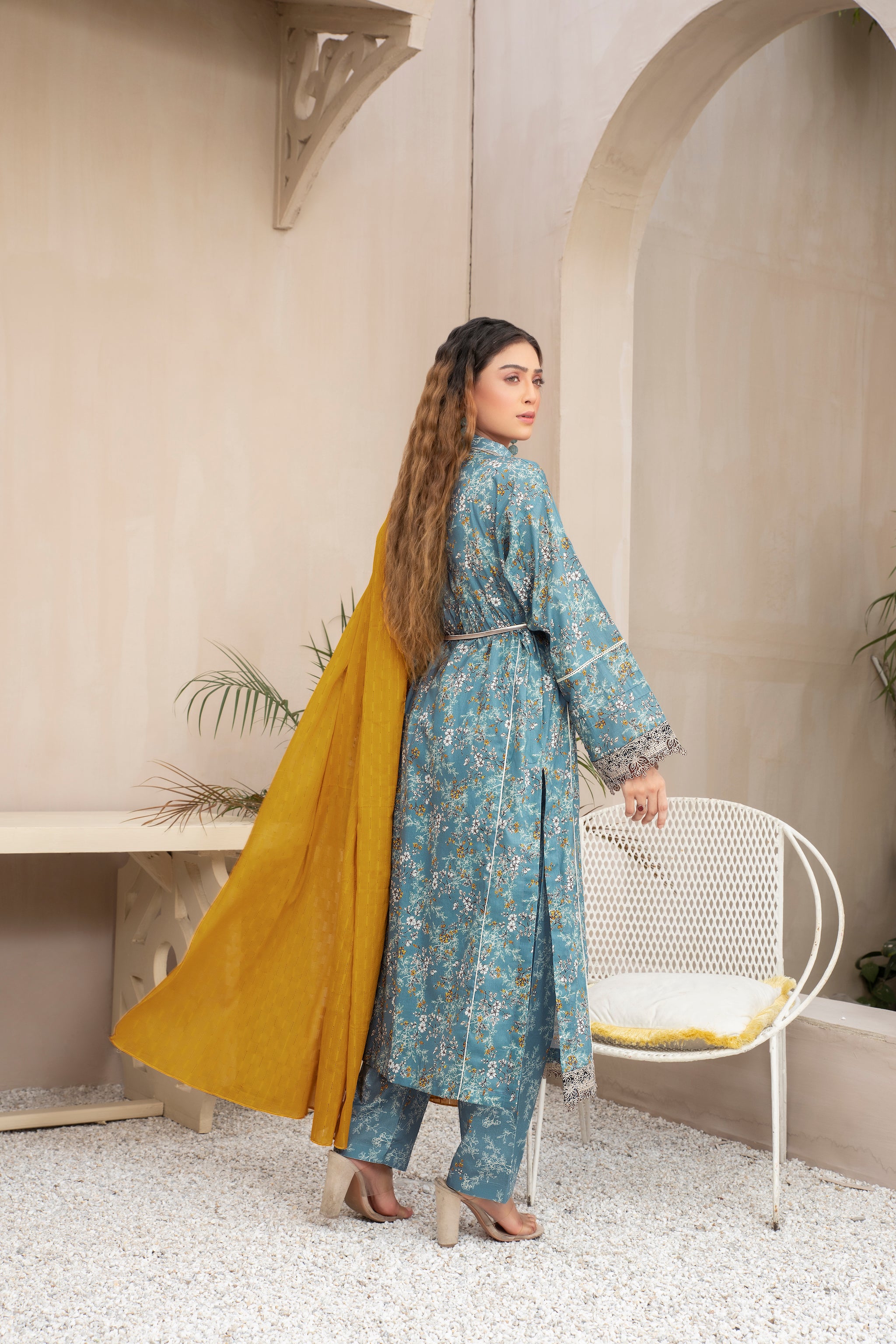 Printed Lawn Gray 3 Piece Unstitched - (Vol-70/23)3P-S-24-D-12 - SAFANOOR