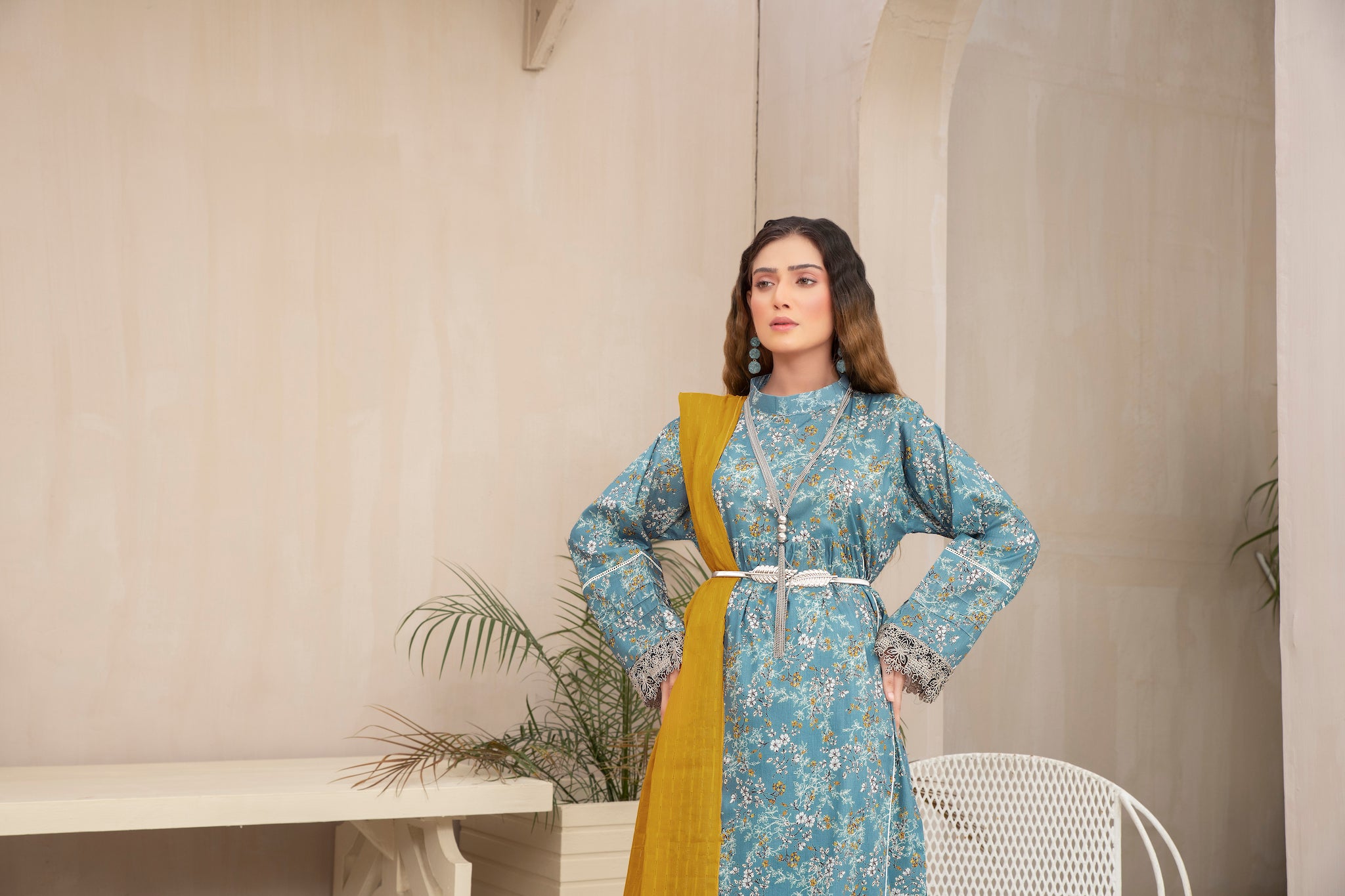 Printed Lawn Gray 3 Piece Unstitched - (Vol-70/23)3P-S-24-D-12 - SAFANOOR