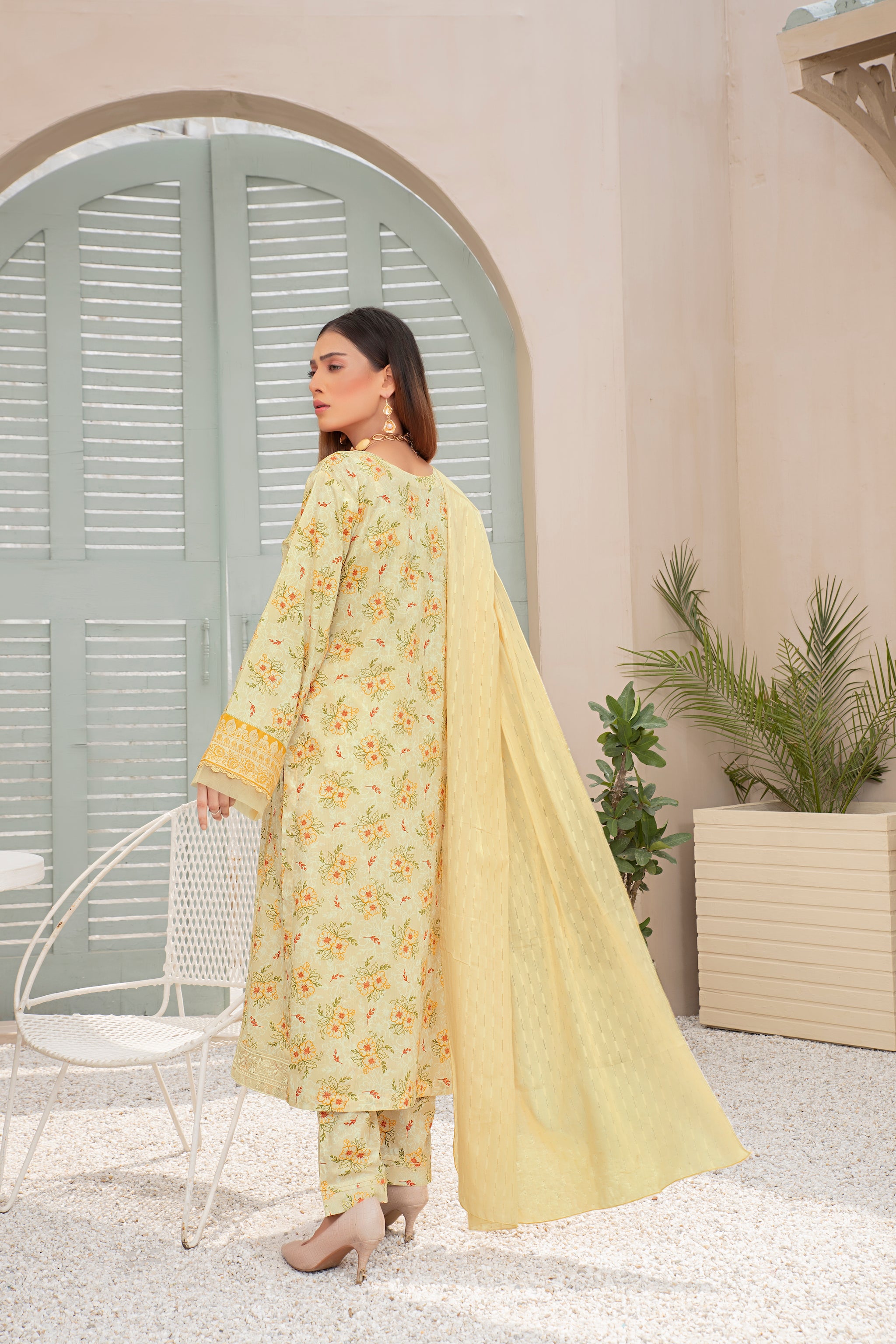 Printed Lawn Lemon 3 Piece Unstitched - (Vol-70/23)3P-S-24-D-2 - SAFANOOR