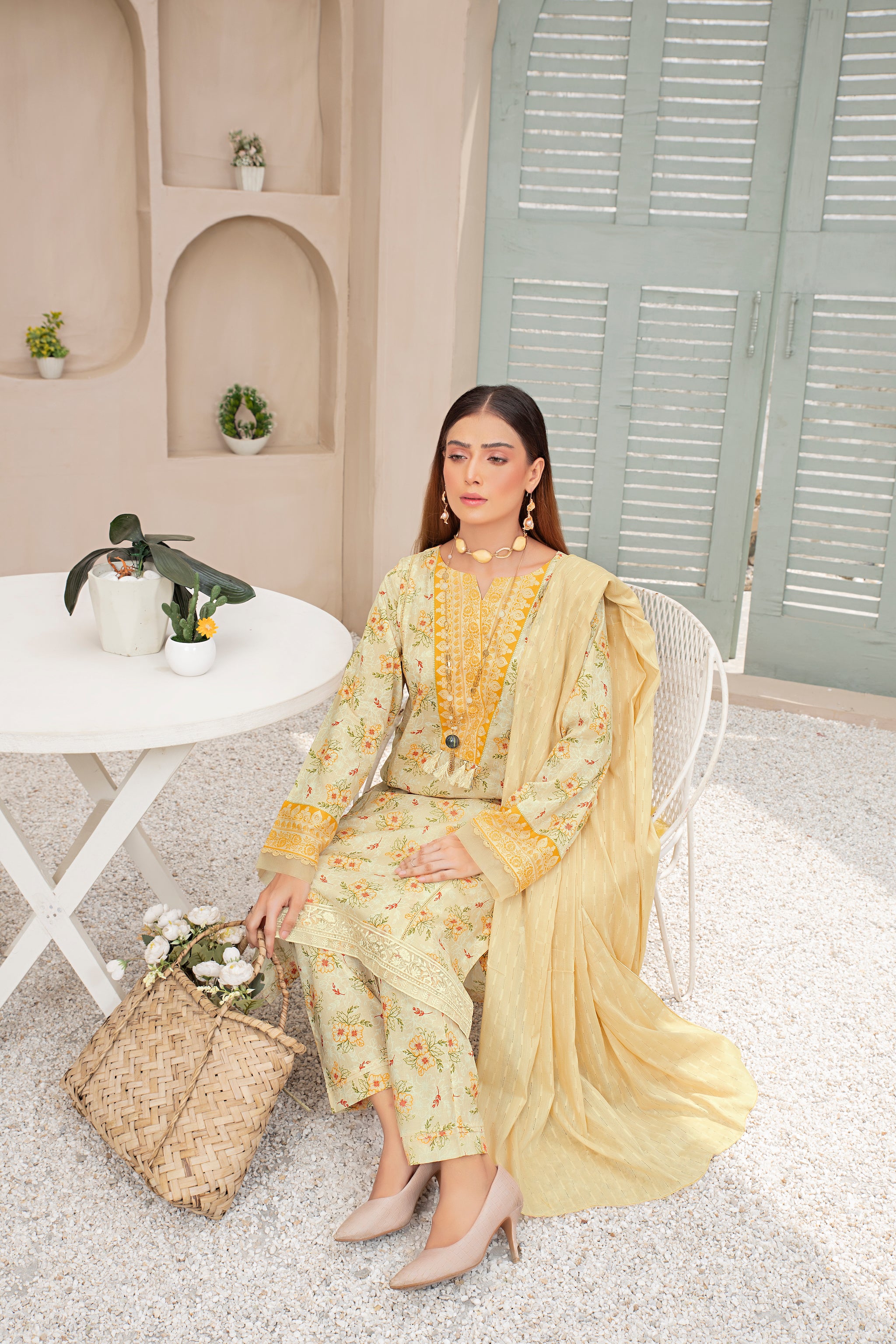 Printed Lawn Lemon 3 Piece Unstitched - (Vol-70/23)3P-S-24-D-2 - SAFANOOR