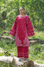 Red 2 Piece Unstitched Dyed Embroidered Lawn