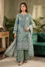 Sage Green 3 Piece Unstitched Premium Printed Lawn - SAFANOOR