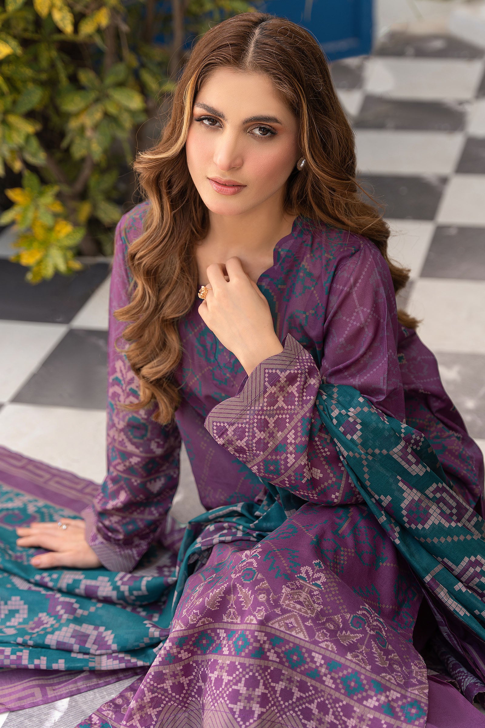 Twilight Lavender 3 Piece Unstitched Premium Printed Lawn Suit By Safa Noor Nigaah Collection Summer 2026