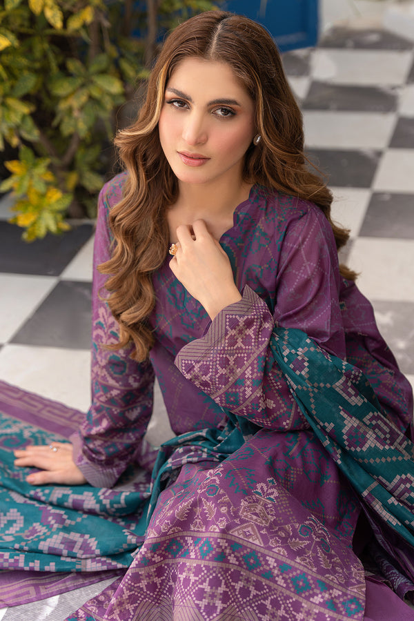 Twilight Lavender 3 Piece Unstitched Premium Printed Lawn Suit By Safa Noor Nigaah Collection Summer 2026