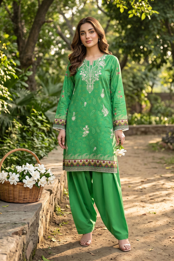 Unstitched 2 Piece Twill Marina Suit - Parrot
