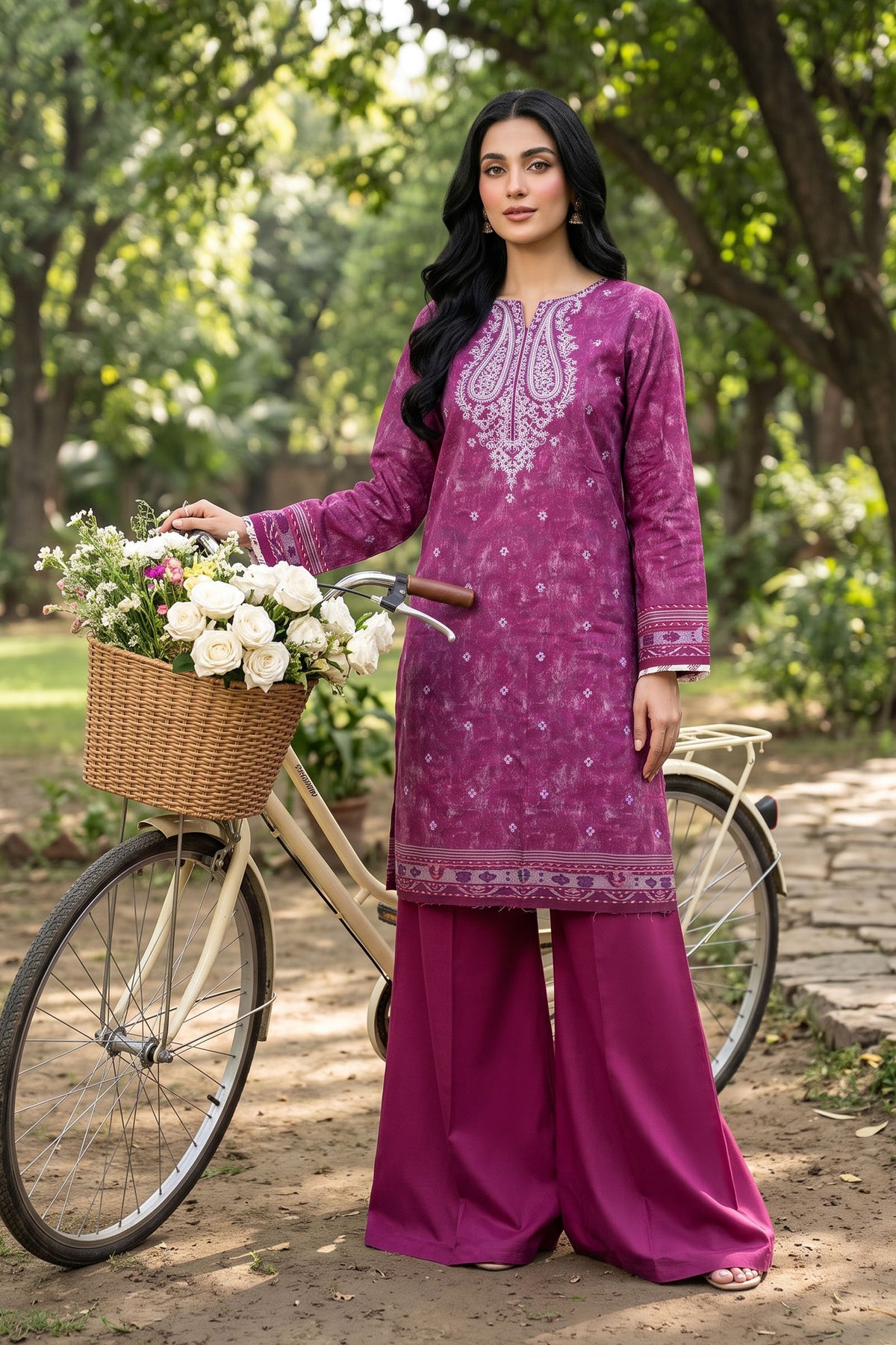 Unstitched 2 Piece Twill Marina Suit - Purple