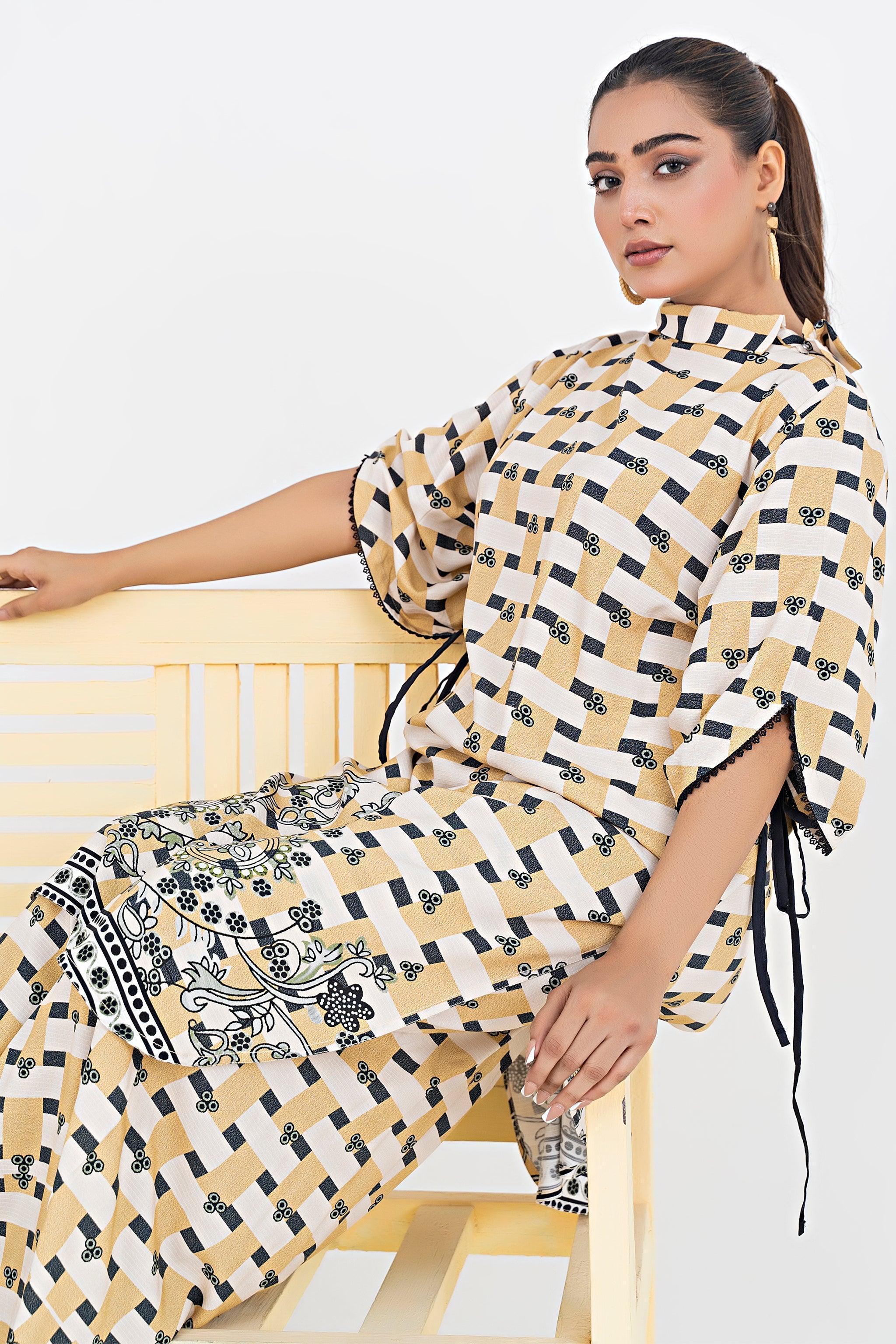 Unstitched Beige Doriya Linen 2 Piece - SafaNoor