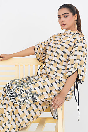 Unstitched Beige Doriya Linen 2 Piece - SafaNoor