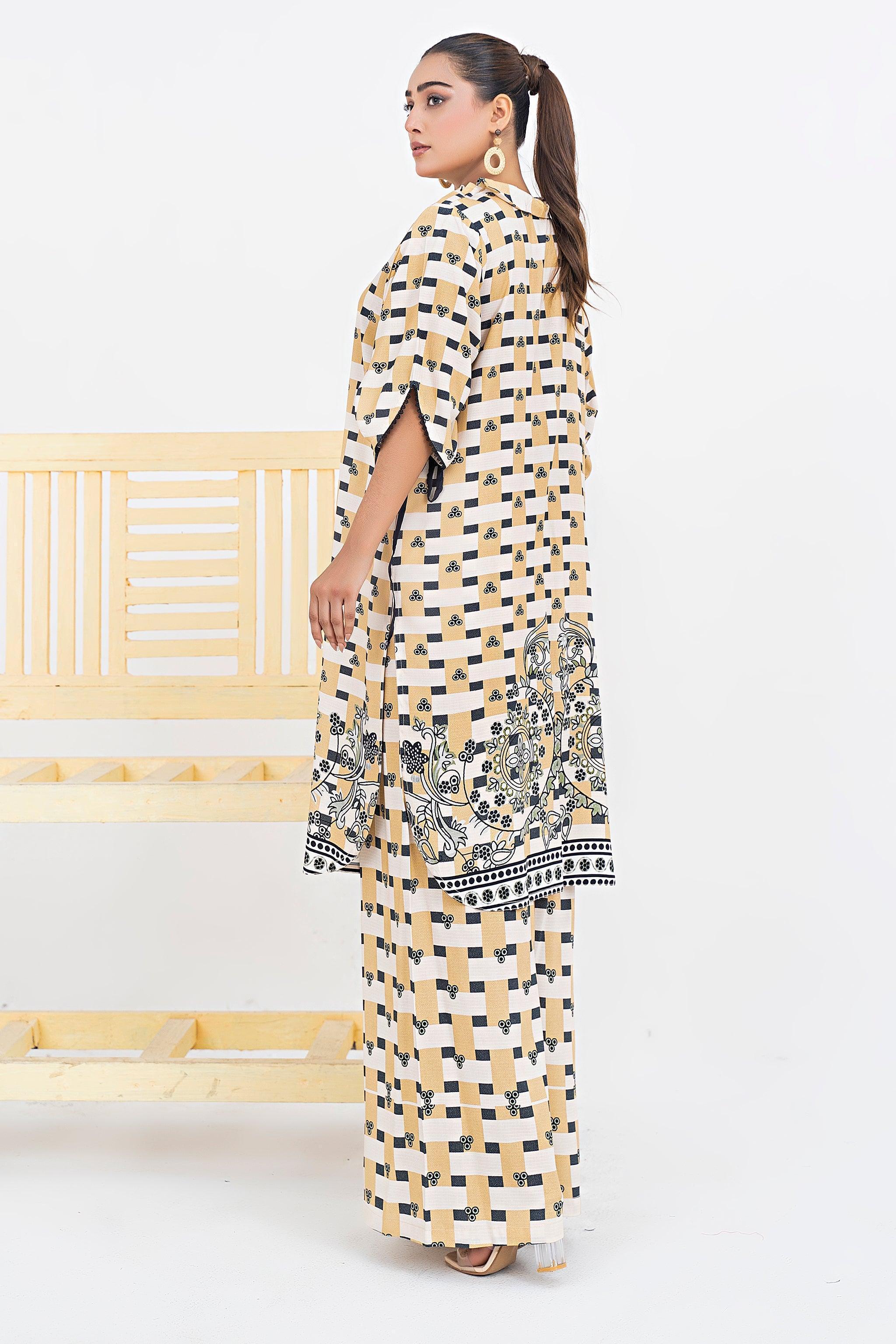 Unstitched Beige Doriya Linen 2 Piece - SafaNoor