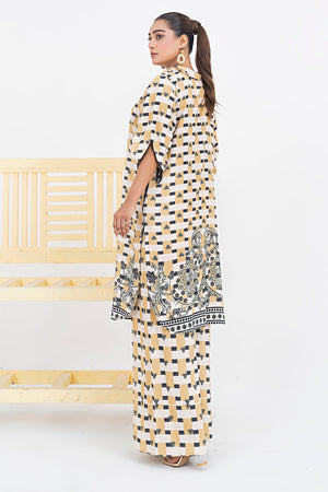 Unstitched Beige Doriya Linen 2 Piece - SafaNoor