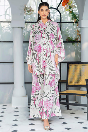 Unstitched Daisy White Linen 2 Piece - SafaNoor