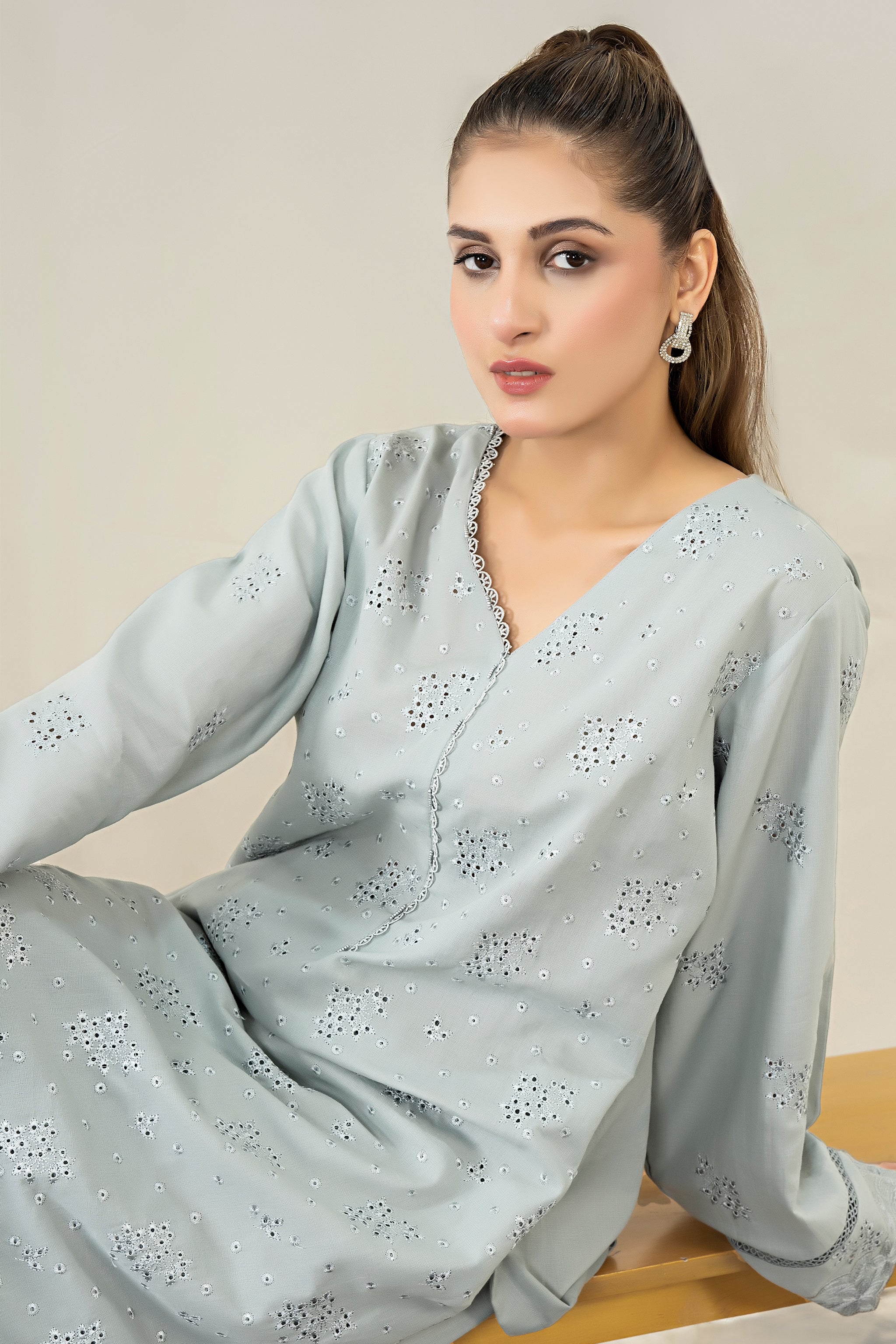 Unstitched Grey Embroidered Intermix 2 Piece - (Vol-28/02)2P-W-24-D-11 - SAFANOOR