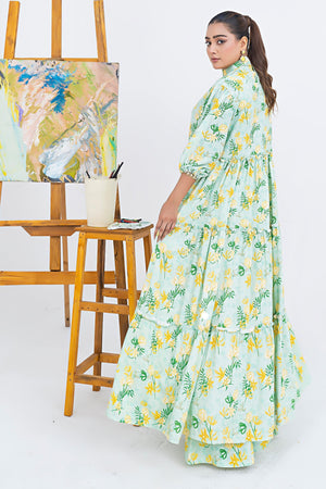 Unstitched Light Green Doriya Linen 2 Piece - SafaNoor