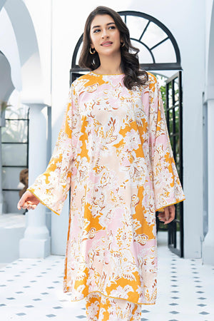 Unstitched Mustard Linen 2 Piece - SafaNoor