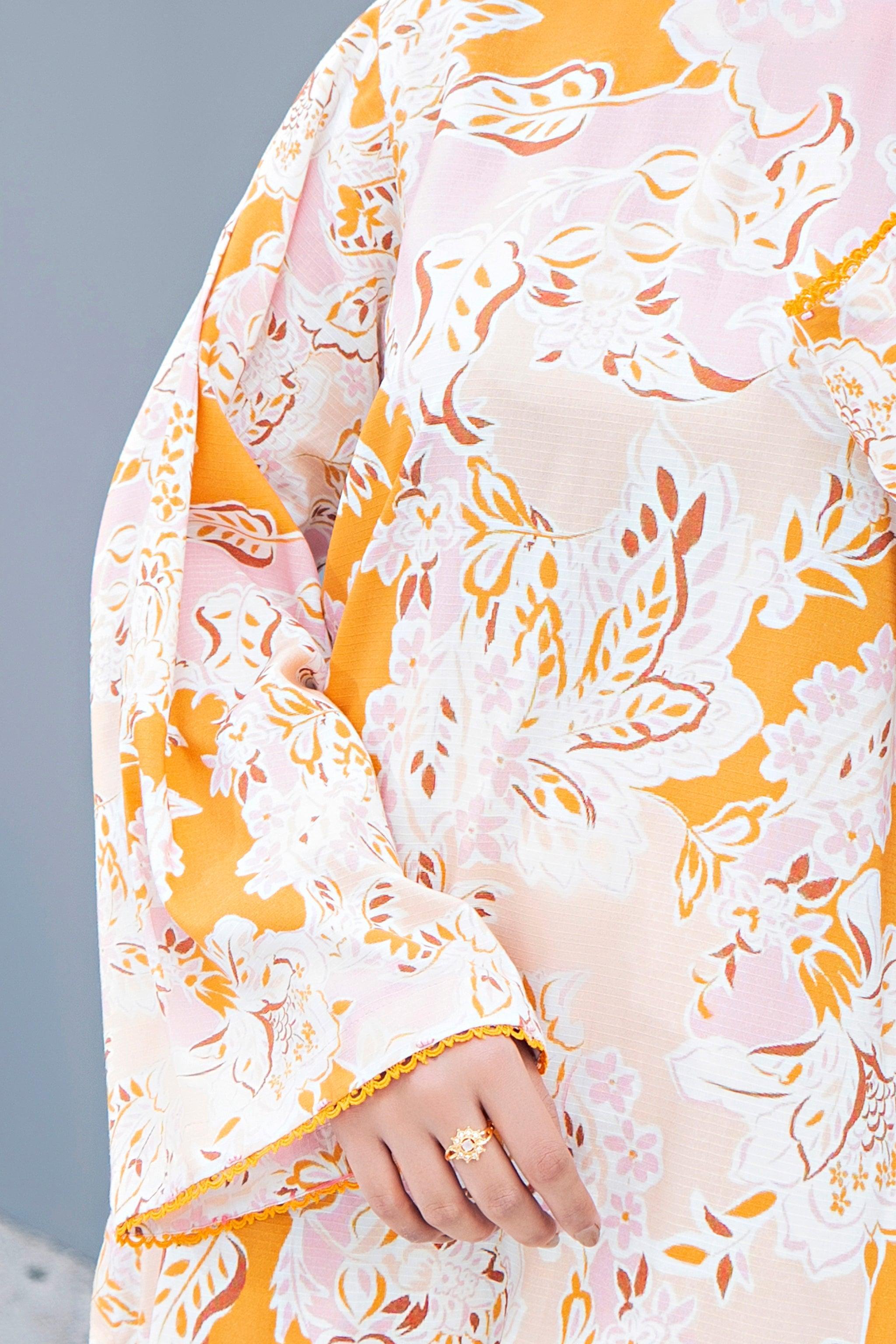 Unstitched Mustard Linen 2 Piece - SafaNoor