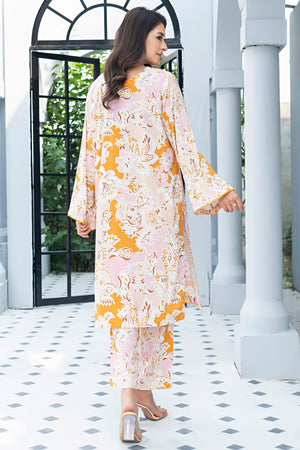 Unstitched Mustard Linen 2 Piece - SafaNoor