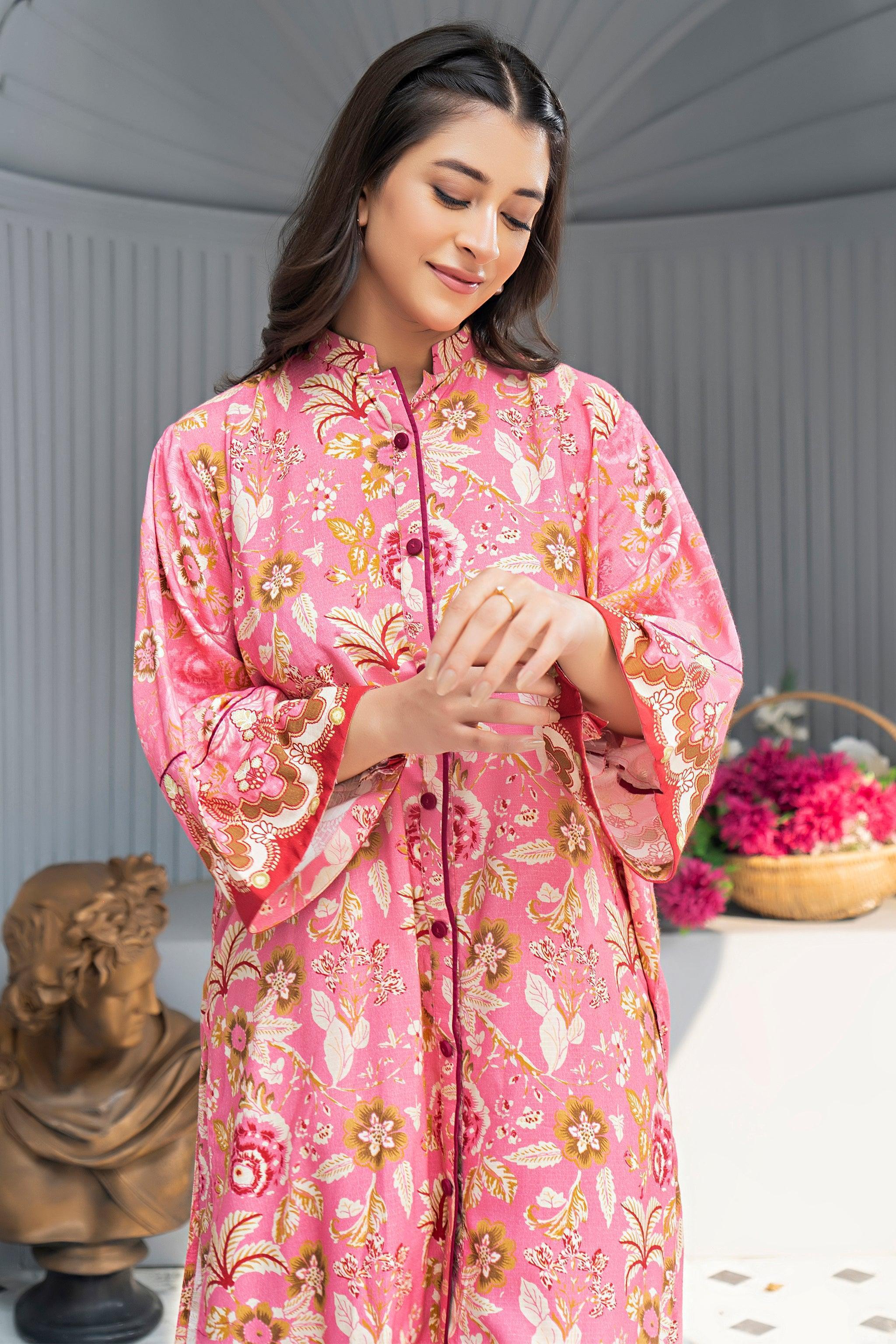 Unstitched Peach Linen 2 Piece - SafaNoor